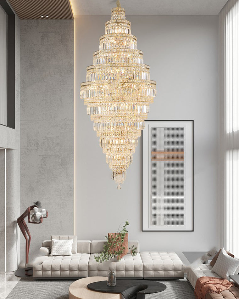 Merlin Large Tiered Crystal Chandelier