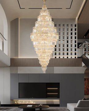 Merlin Large Tiered Crystal Chandelier