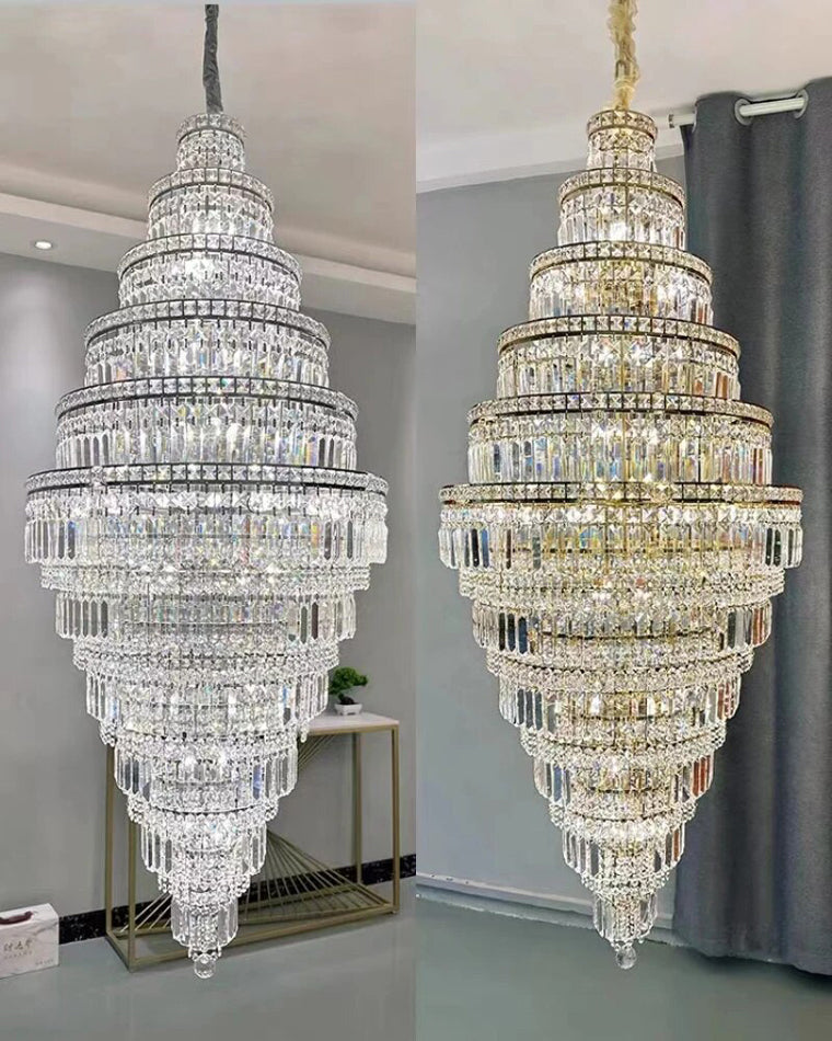 Merlin Large Tiered Crystal Chandelier