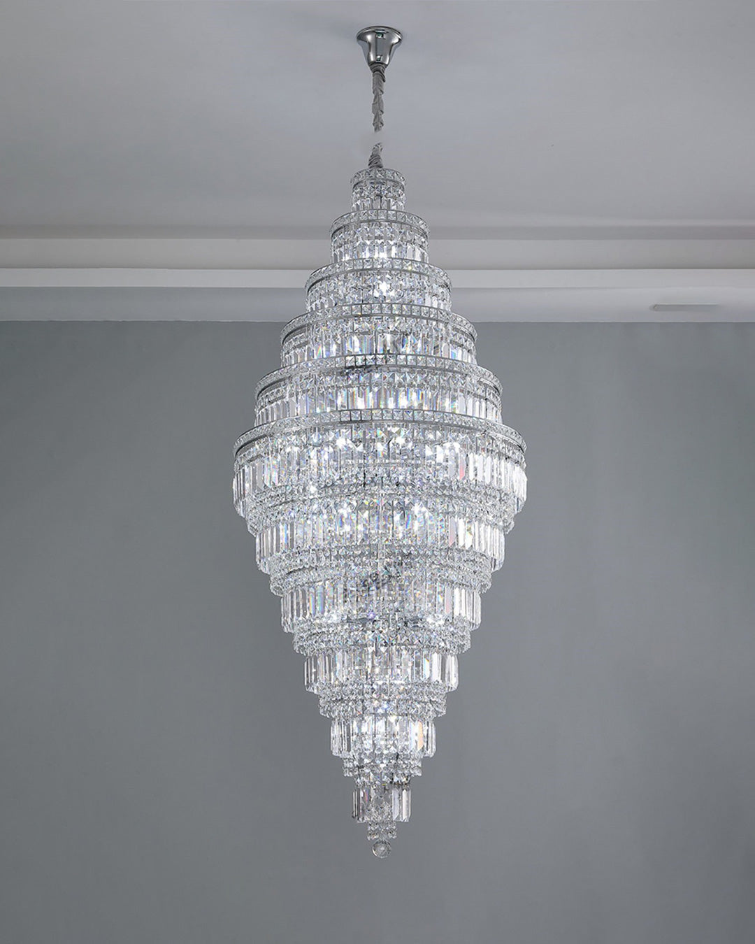 Merlin Large Tiered Crystal Chandelier