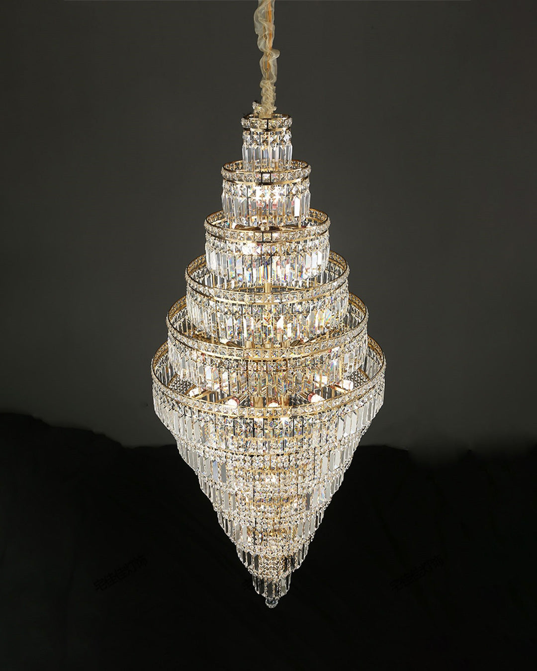 Merlin Large Tiered Crystal Chandelier