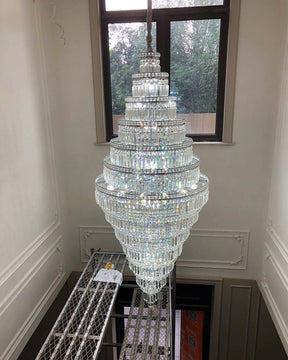 Merlin Large Tiered Crystal Chandelier