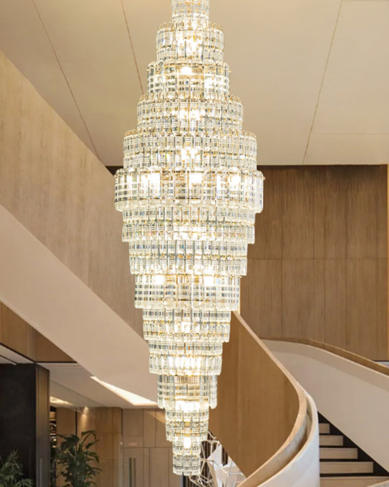Merlin Large Tiered Crystal Chandelier
