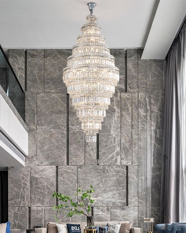 Merlin Large Tiered Crystal Chandelier