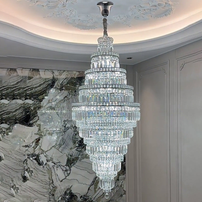Merlin Large Tiered Crystal Chandelier