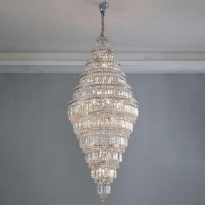 Merlin Large Tiered Crystal Chandelier