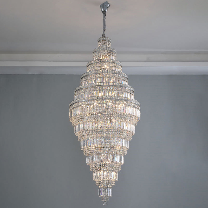 Merlin Large Tiered Crystal Chandelier