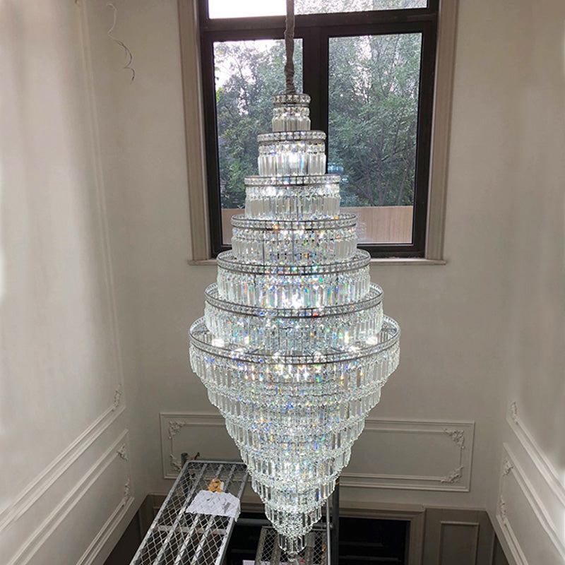 Merlin Large Tiered Crystal Chandelier