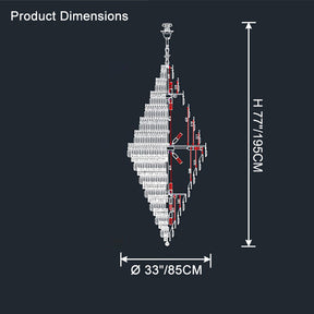 Merlin Large Tiered Crystal Chandelier