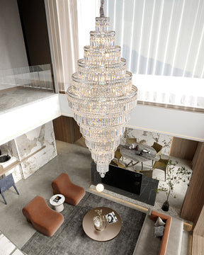 Merlin Large Tiered Crystal Chandelier