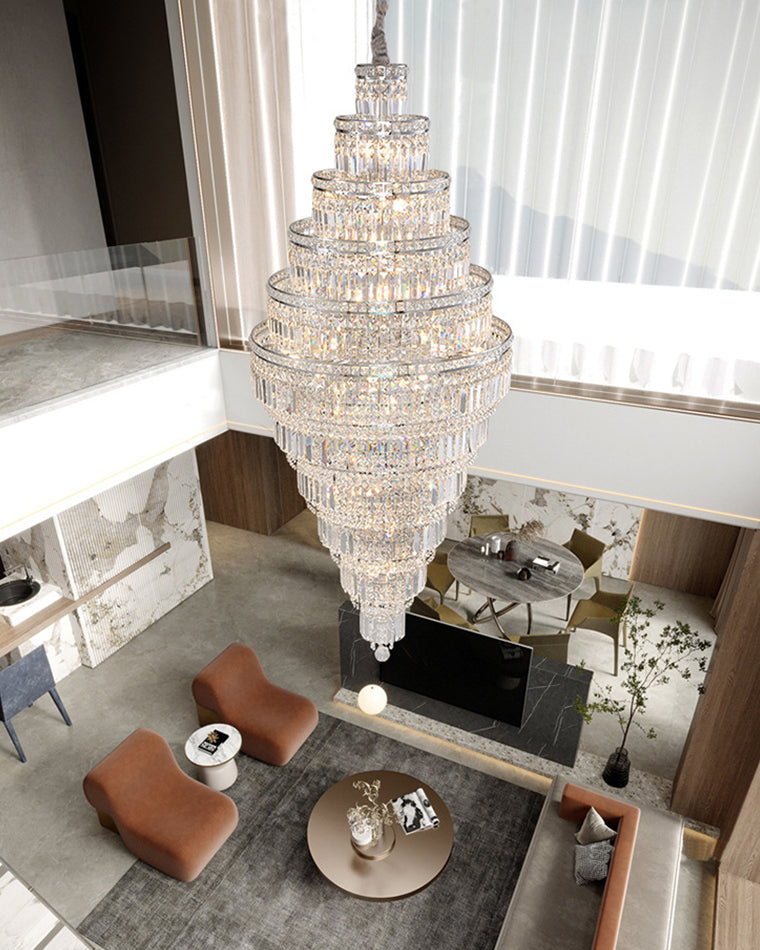 Merlin Large Tiered Crystal Chandelier