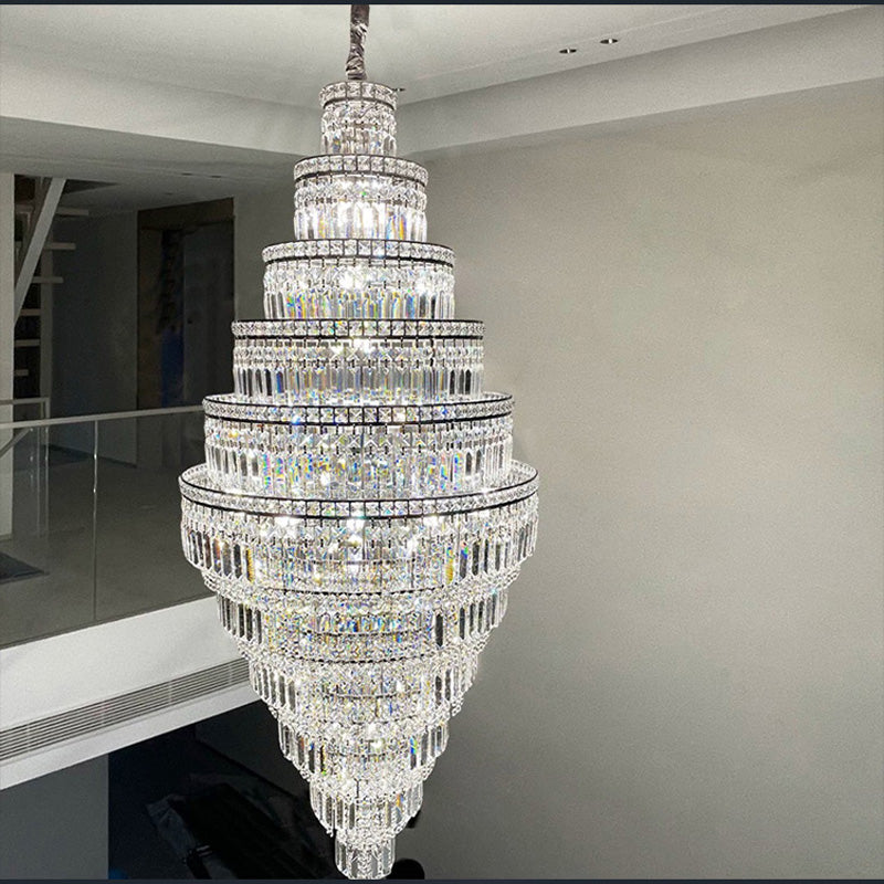 Merlin Large Tiered Crystal Chandelier