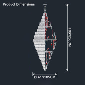 Merlin Large Tiered Crystal Chandelier