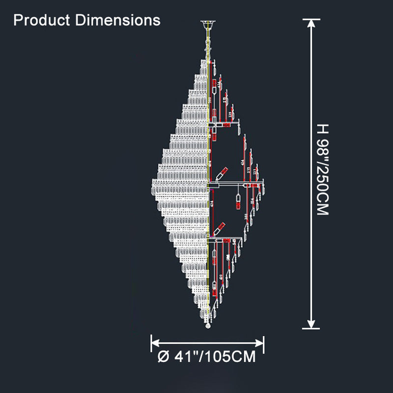 Merlin Large Tiered Crystal Chandelier