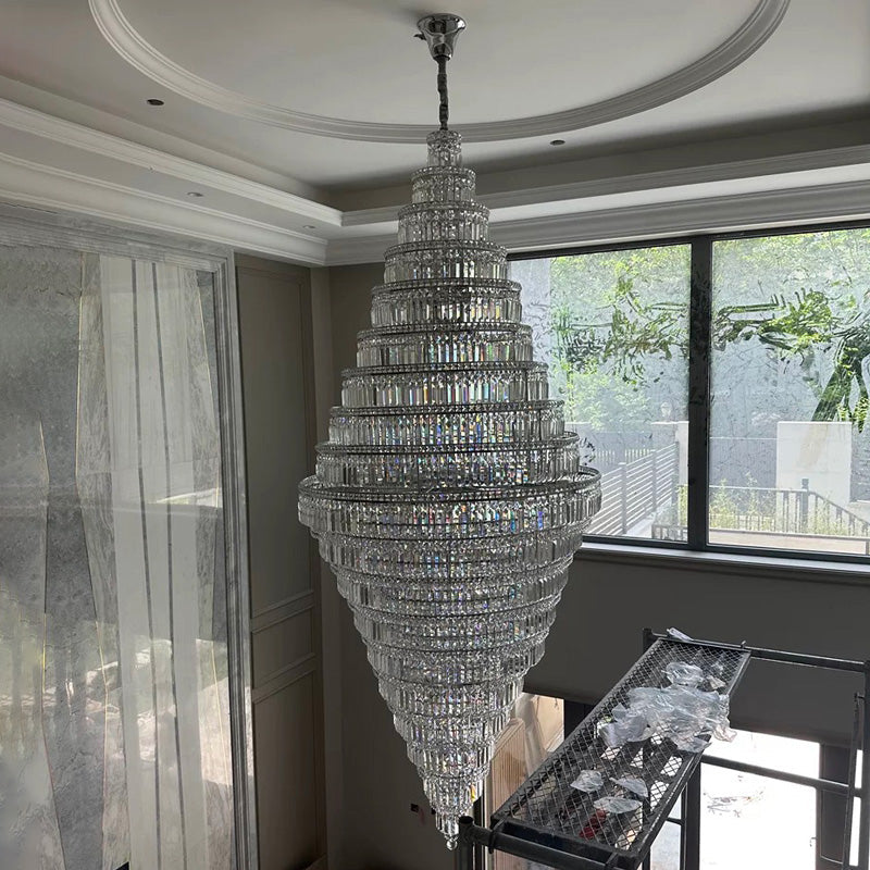 Merlin Large Tiered Crystal Chandelier