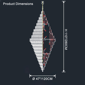 Merlin Large Tiered Crystal Chandelier