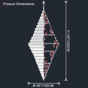 Merlin Large Tiered Crystal Chandelier