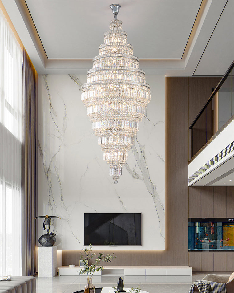 Merlin Large Tiered Crystal Chandelier