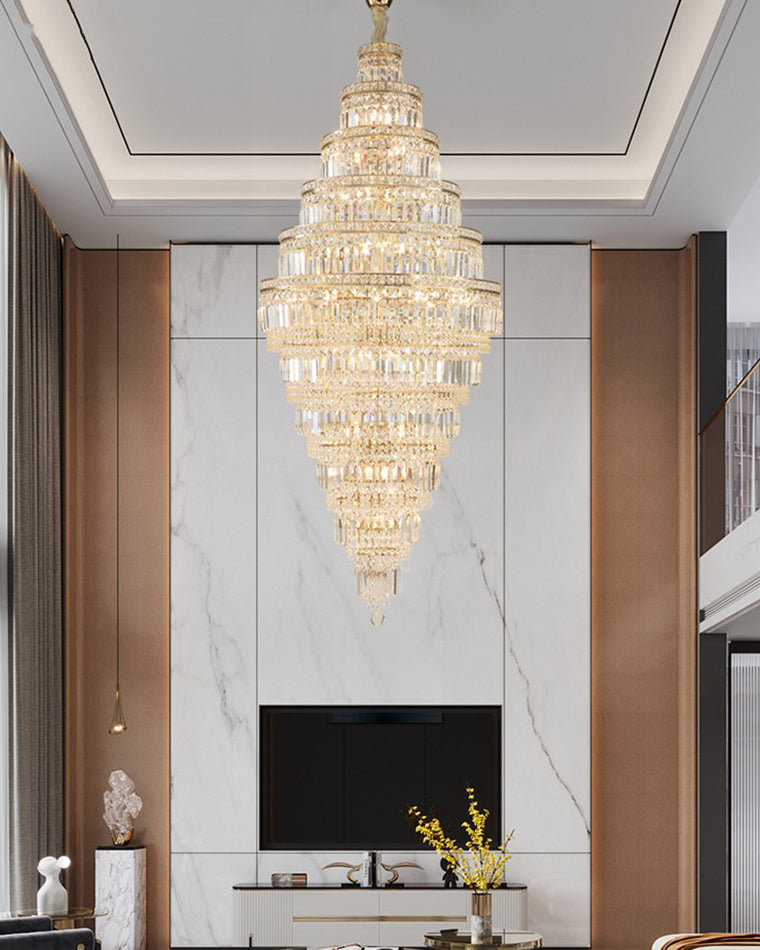 Merlin Large Tiered Crystal Chandelier