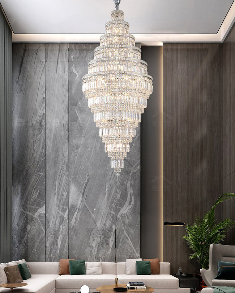 Merlin Large Tiered Crystal Chandelier