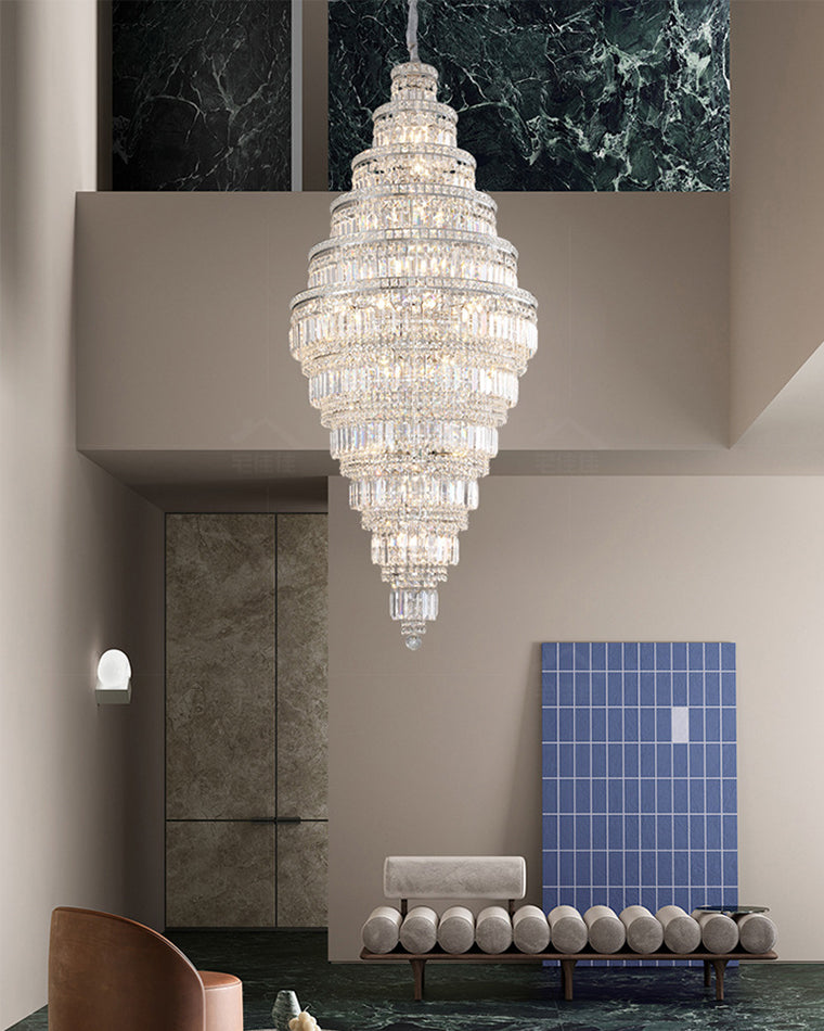 Merlin Large Tiered Crystal Chandelier