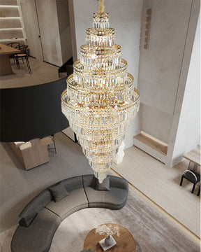 Merlin Large Tiered Crystal Chandelier