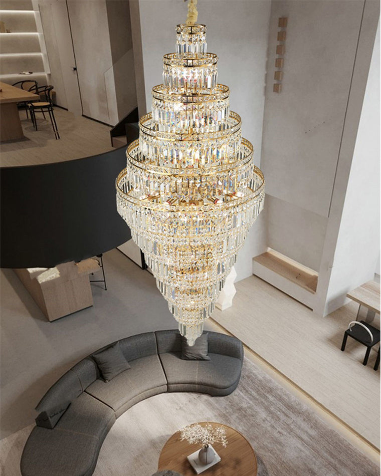 Merlin Large Tiered Crystal Chandelier