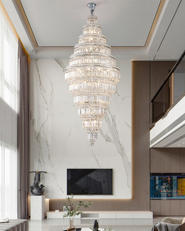 Merlin Large Tiered Crystal Chandelier