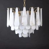 Merlin Laura Alabster Feathery Chandelier