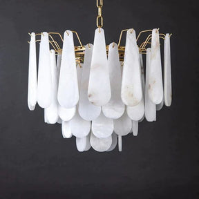 Merlin Laura Alabster Feathery Chandelier