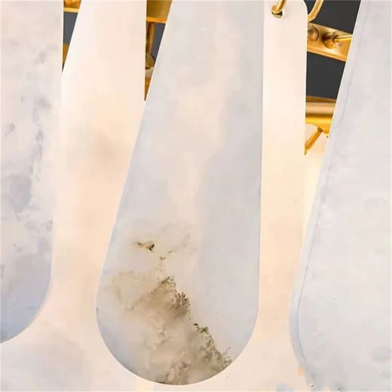 Merlin Laura Alabster Feathery Chandelier