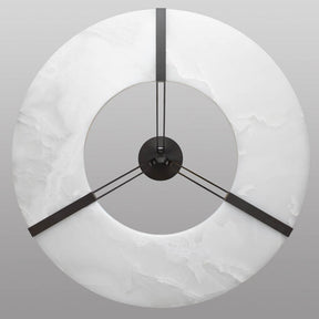 Merlin Madge Round Alabaster Plate Chandelier,  Illumination Lamps