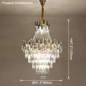 Merlin Massive Tiered Crystal Chandelier