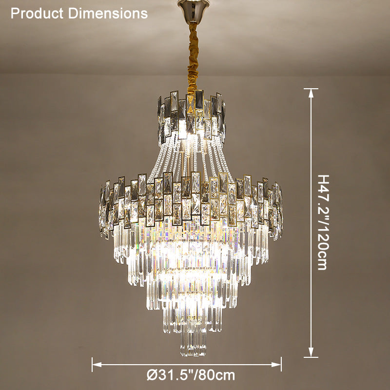 Merlin Massive Tiered Crystal Chandelier