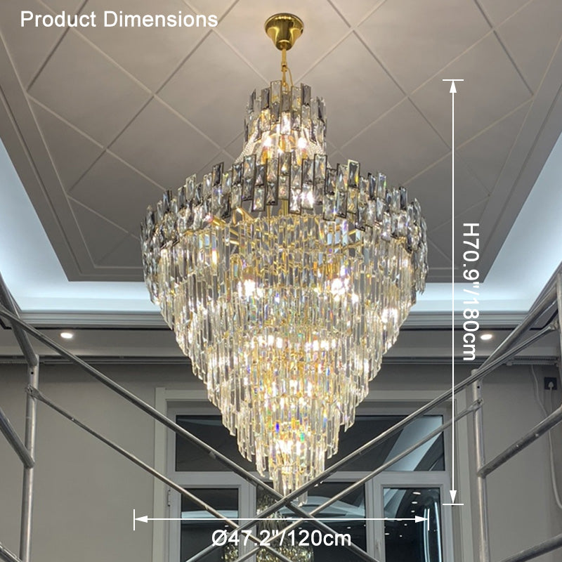 Merlin Massive Tiered Crystal Chandelier
