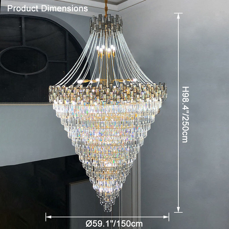 Merlin Massive Tiered Crystal Chandelier
