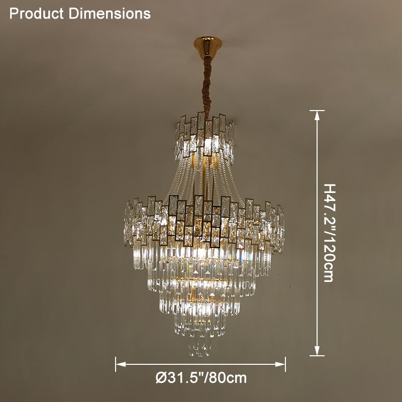 Merlin Massive Tiered Crystal Chandelier