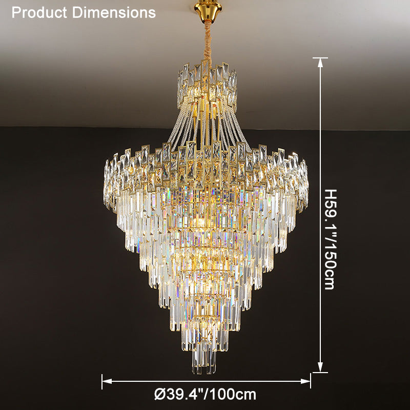 Merlin Massive Tiered Crystal Chandelier