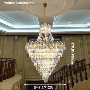 Merlin Massive Tiered Crystal Chandelier