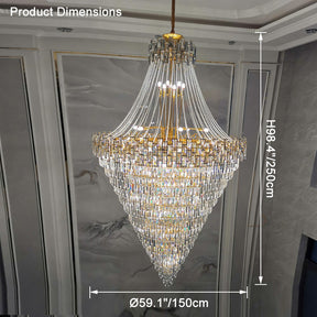 Merlin Massive Tiered Crystal Chandelier