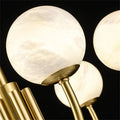 Merlin Modern Luxury Alabaster Chandelier, Pendant Brass Chandelier