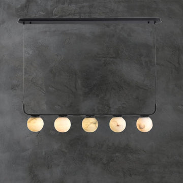 Merlin Modern Luxury Alabaster Global Kitchen Island Pendant 5 Lights