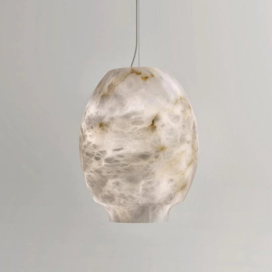 Merlin Modern Luxury Alabaster Lantern Pendant Light, Bar Pendant Light