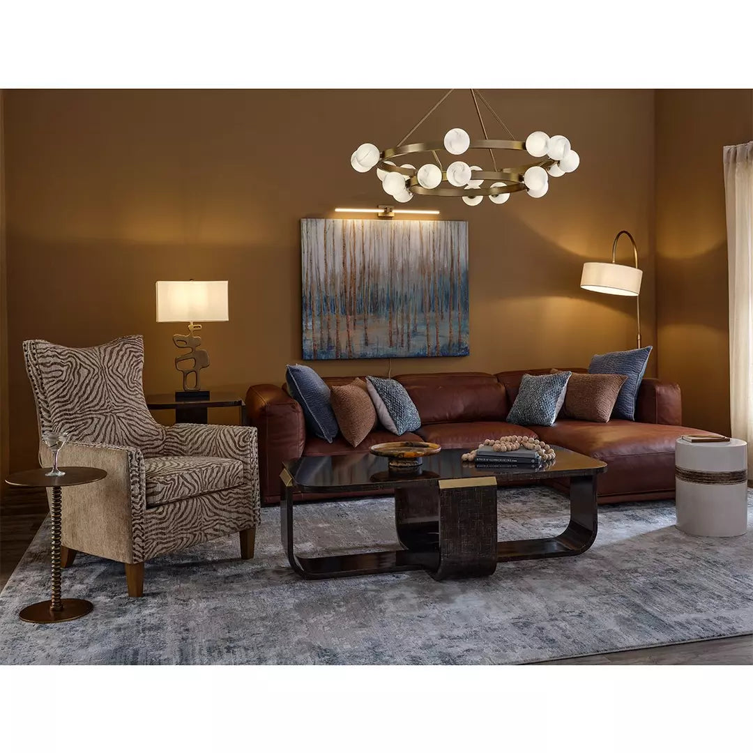 Merlin Modern Remolina Alabaster 2-Tier Chandelier For Living Room Dining Room