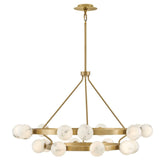 Merlin Modern Remolina Alabaster 2-Tier Chandelier For Living Room Dining Room