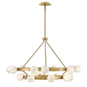 Merlin Modern Remolina Alabaster 2-Tier Chandelier For Living Room Dining Room