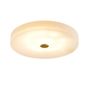 Merlin Modern Round Alabaster Flush Mounted chandelier