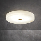 Merlin Modern Round Alabaster Flush Mounted chandelier