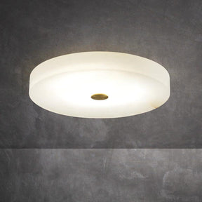 Merlin Modern Round Alabaster Flush Mounted chandelier