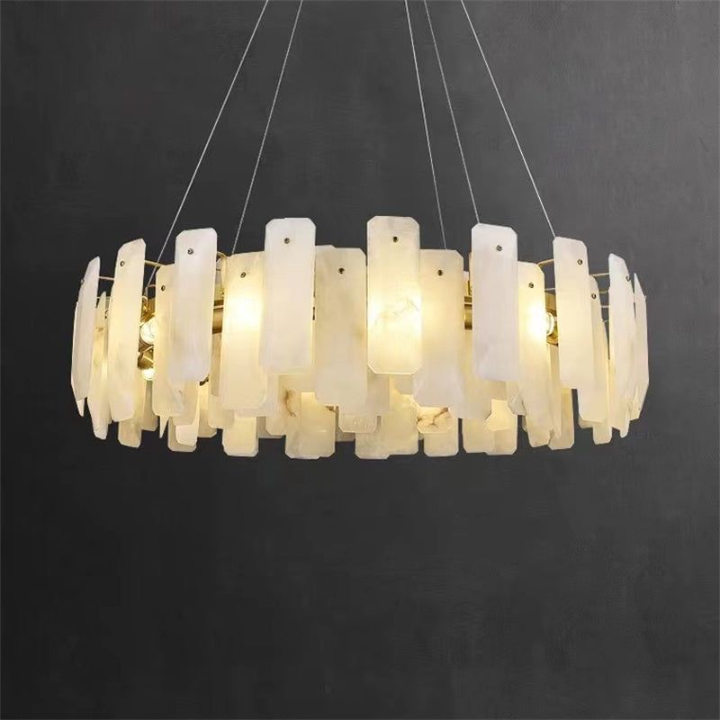 Merlin Moira Alabaster Round Chandelier